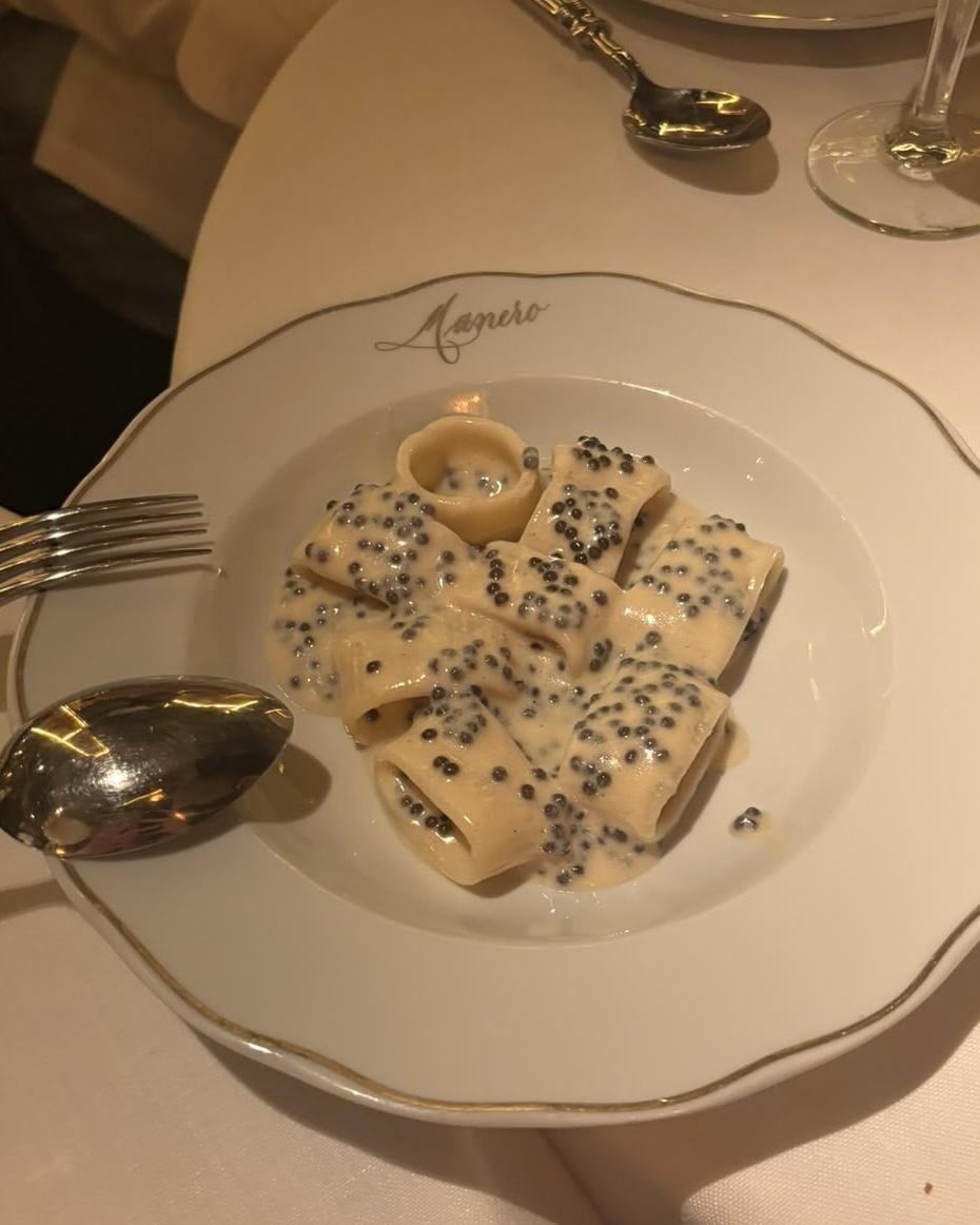 Paccheri with Caviar Cream