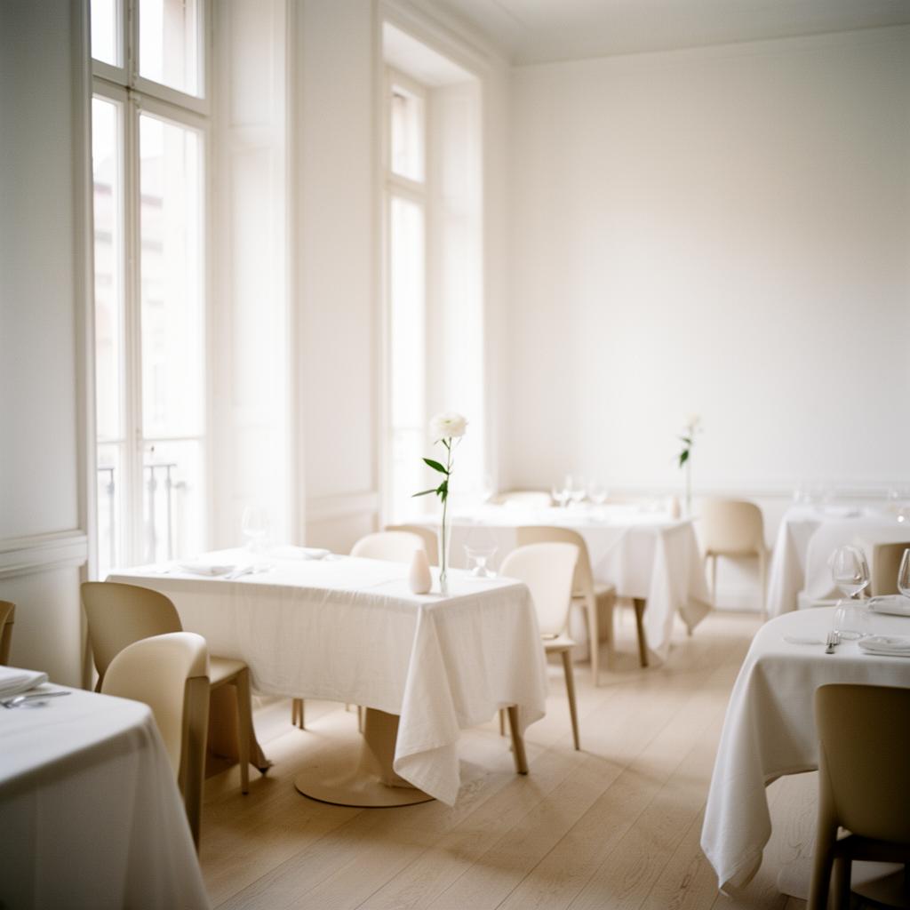 Modern minimalist restaurant interior